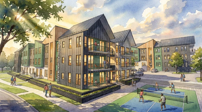 South Stage Park Apartments rendering